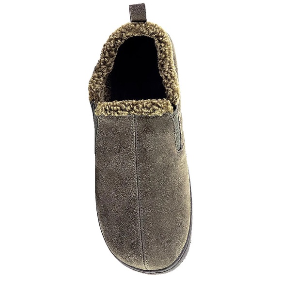Men's Tempur-Pedic Warrick Charcoal Suede Outer/Faux Fur Lined Slipper 1… - Picture 3 of 10
